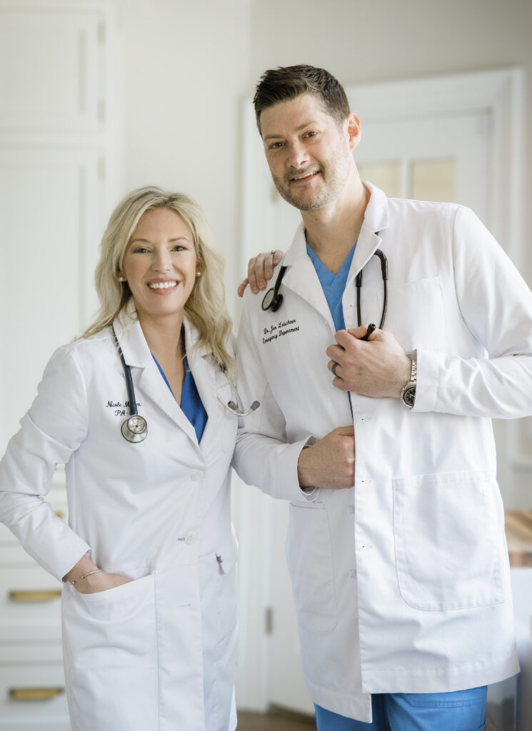 Headshot Photos for a Doctor team in Detroit Michigan. Female and male doctor portrait